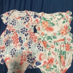 Multicolor Floral Baby Romper Bundle